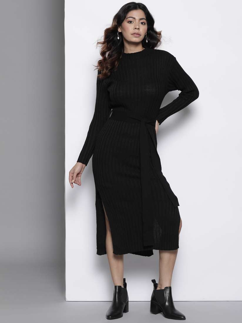 Jumper dress with side slits online