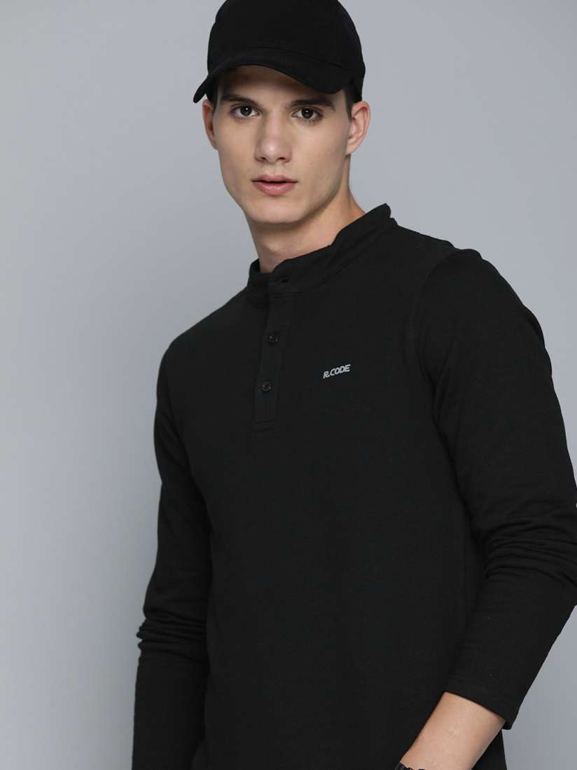 Buy R.Code by The Roadster Life Co. Men Henley Neck Sweatshirt Sweatshirts for Men 25481732 Myntra