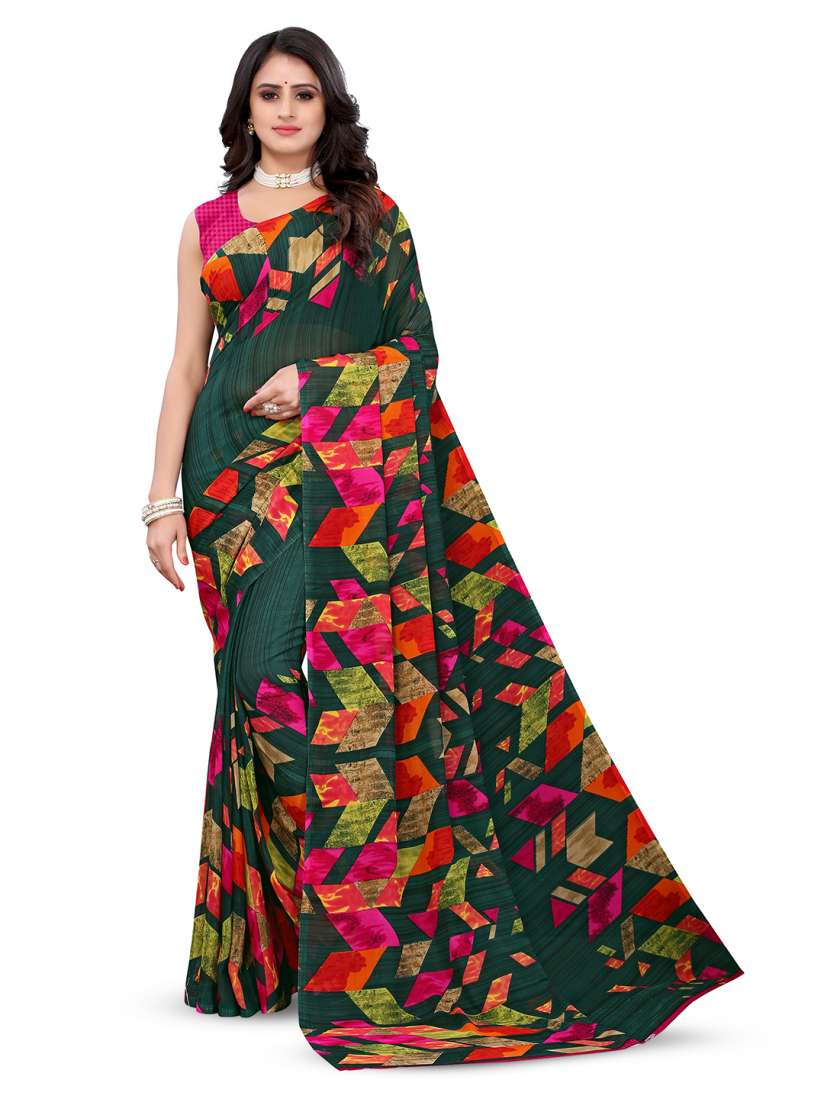 Buy KALINI Geometric Printed Art Silk Saree Sarees for Women 25488176 Myntra