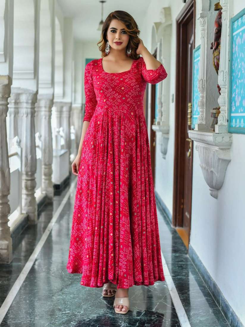 Buy SHOOLIN Printed Anarkali Dress Dresses for Women 25492596 Myntra