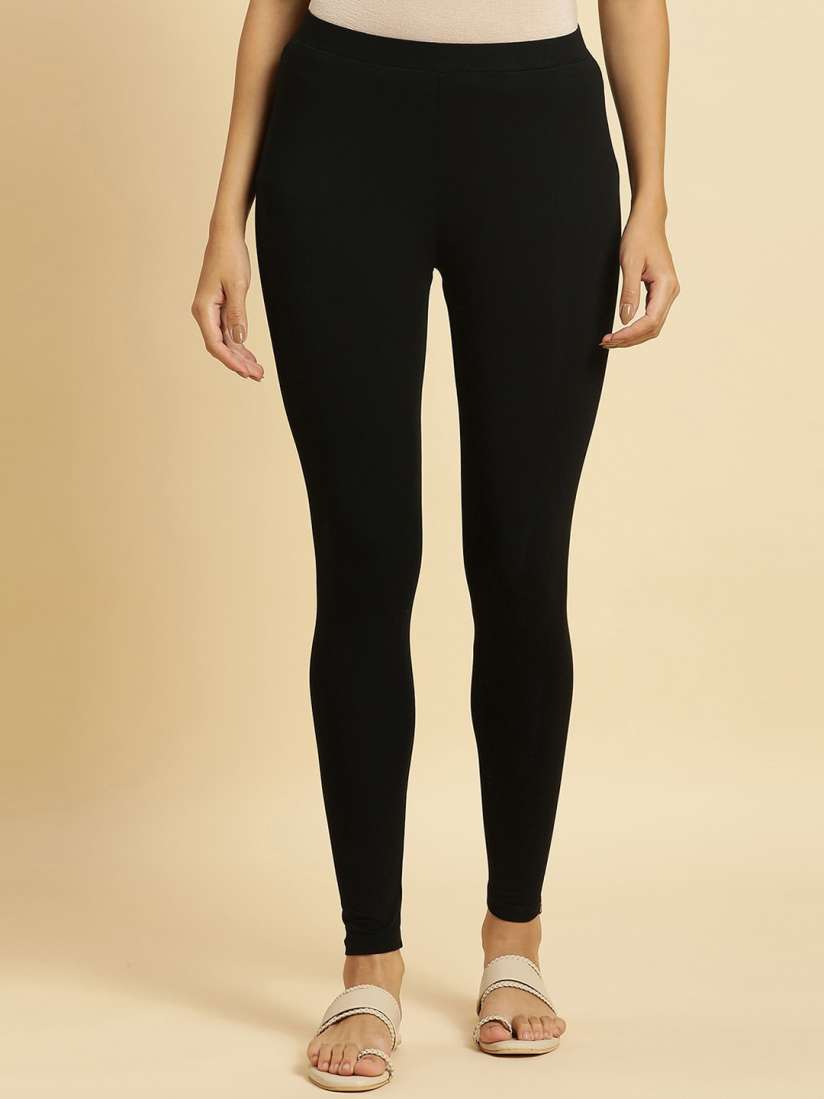 Buy W Mid Rise Ankle Length Leggings Leggings for Women 25497072 Myntra