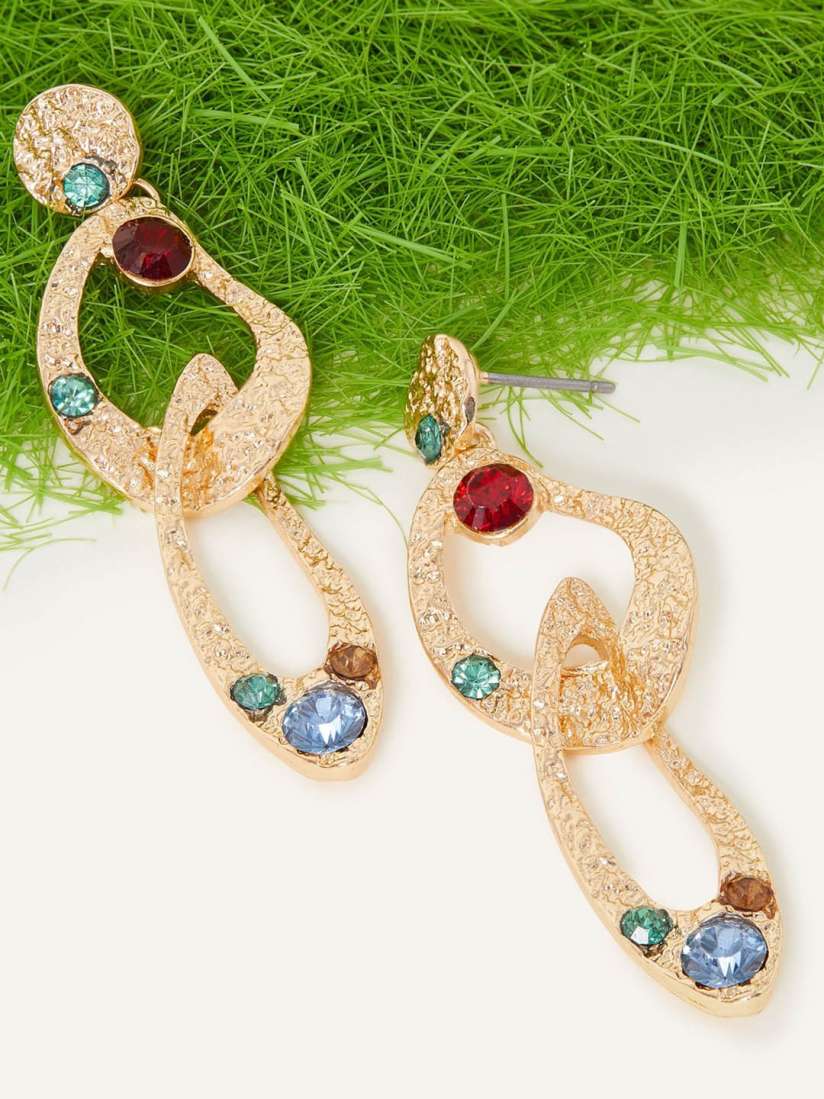 Buy Accessorize Stone Studded Classic Drop Earrings Earrings for Women 25499042 Myntra