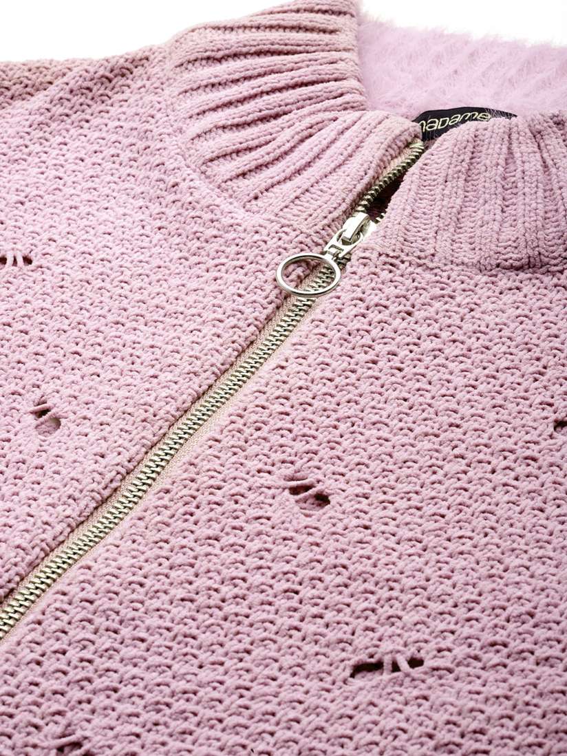 Buy Madame Self Design Open Knit Cardigan Sweaters for Women 25499658 Myntra