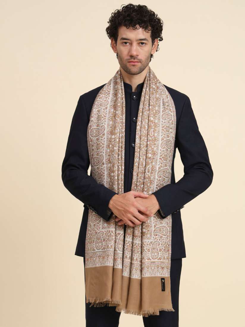 Buy Zamour Men Woven Design Stole Stoles for Men 25502058 Myntra