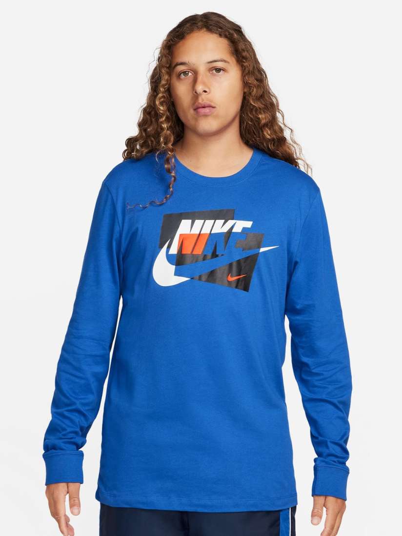 Buy Nike Printed Cotton Sportswear Long Sleeve T Shirt Tshirts for Men 25505640 Myntra