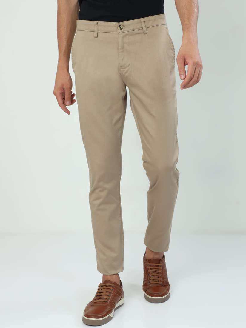 Buy Classic Polo Men Moderate Fit Cotton Trousers Trousers for Men 25512710 Myntra