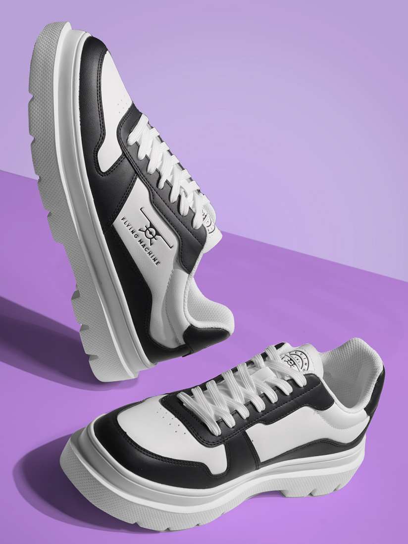 Buy Flying Machine Men Colourblocked PU Sneakers With Perforations Detail Casual Shoes for Men 25514880 Myntra