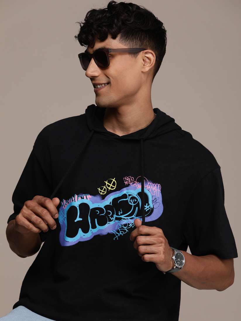 Hooded t shirt myntra top