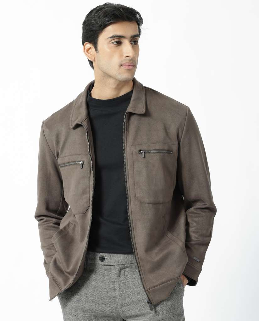 Spread Collar Rare Rabbit Leather Jackets RARE RABBIT Men Bax