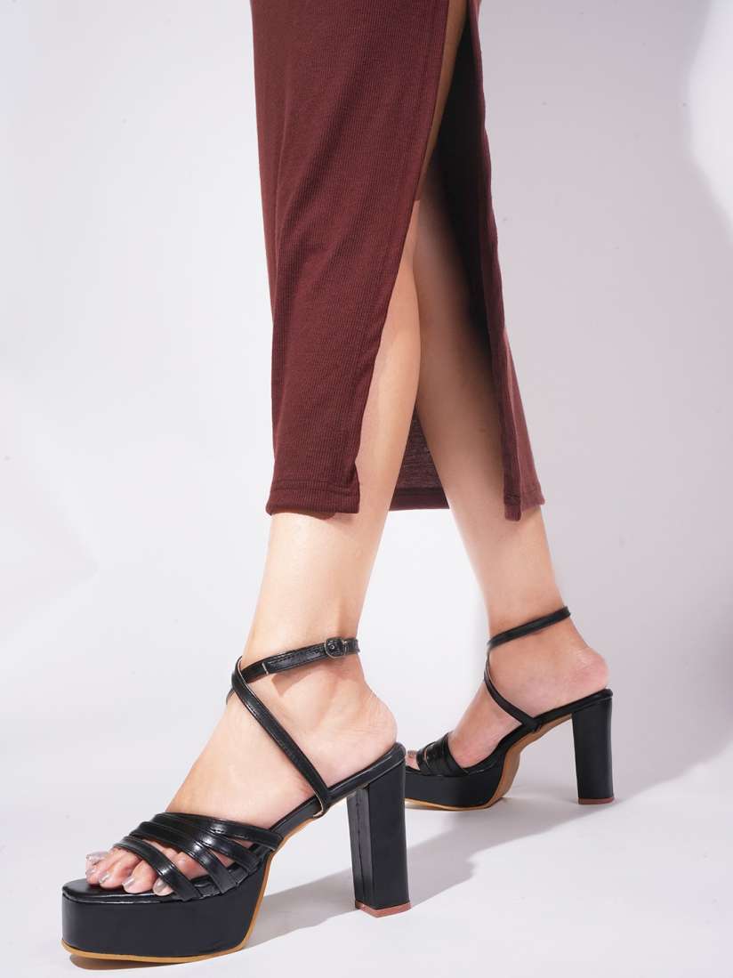 Buy JM Looks Strappy Open Toe Platform Heels Heels for Women 25517228 Myntra