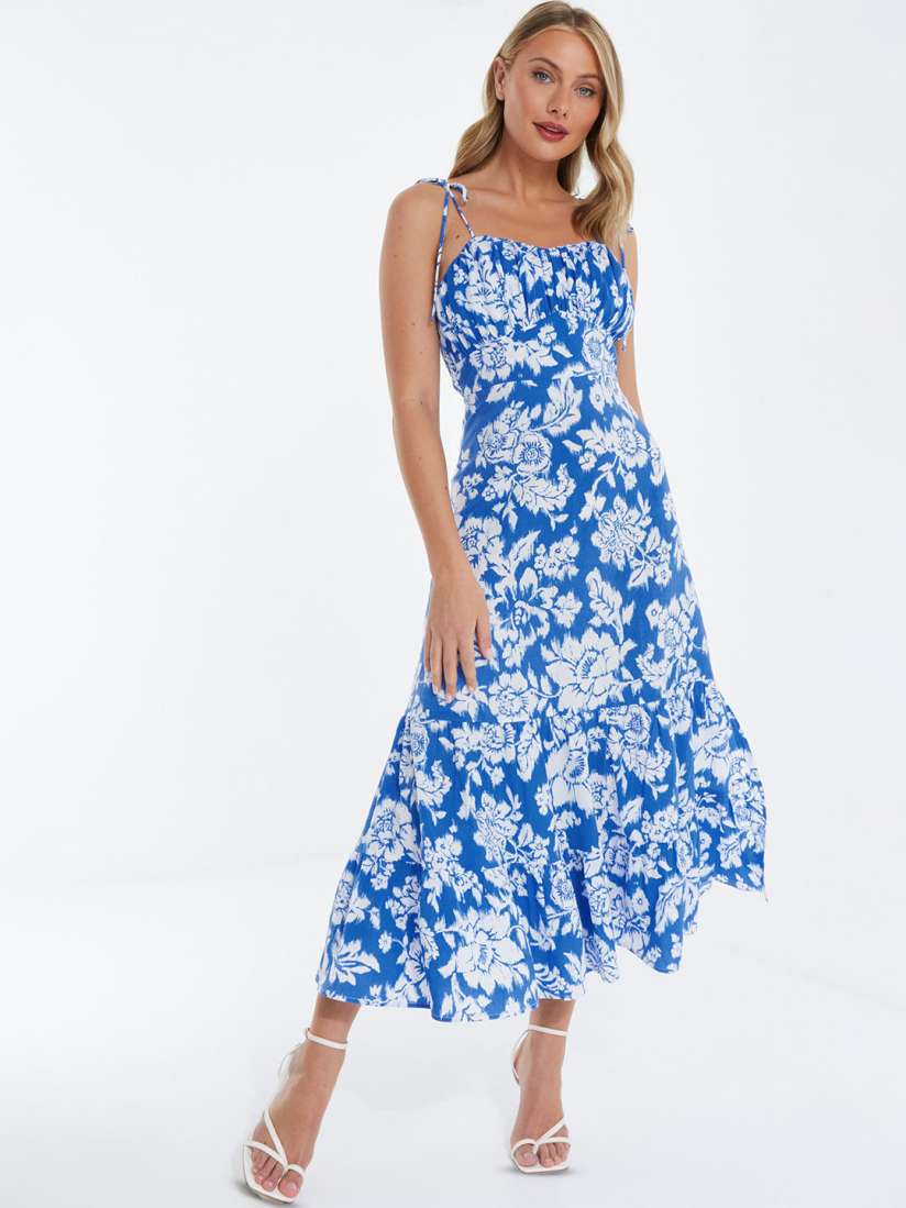Buy QUIZ Floral Printed Shoulder Straps A Line Midi Dress Dresses for Women 25518898 Myntra