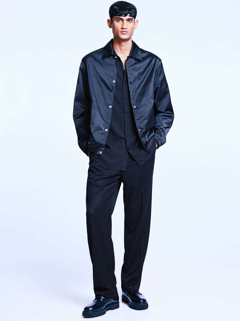 Buy H M Loose Fit Satin Coach Jacket Jackets for Men 25542054 Myntra