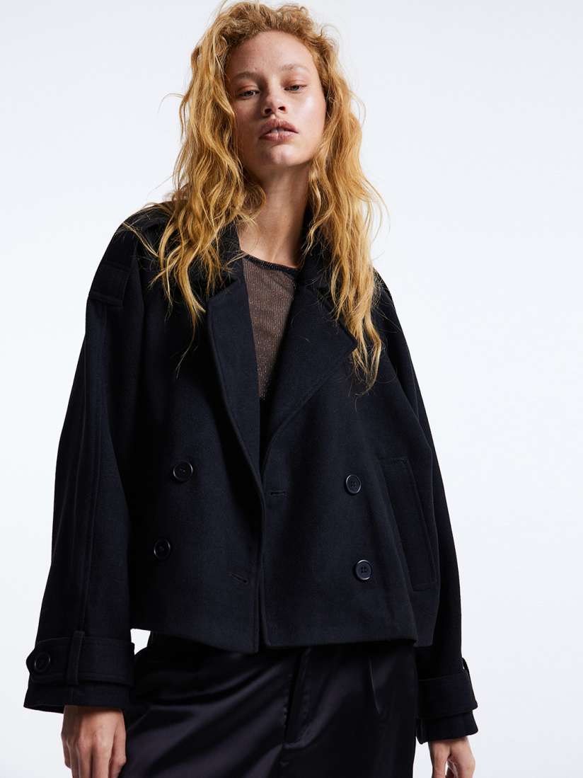 Buy H M Women Double Breasted Jacket Jackets for Women 25542146 Myntra