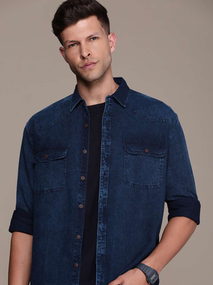 Myntra denim shirts online