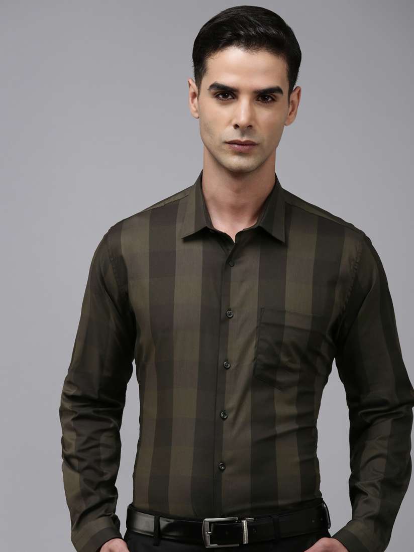 Buy Van Heusen Slim Fit Buffalo Checked Formal Shirt Shirts for Men 25544962 Myntra