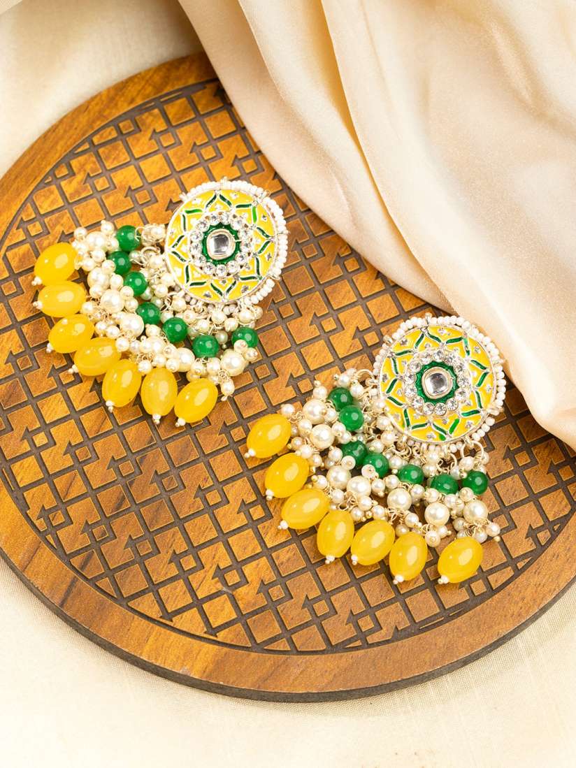 Floral jhumkas on sale