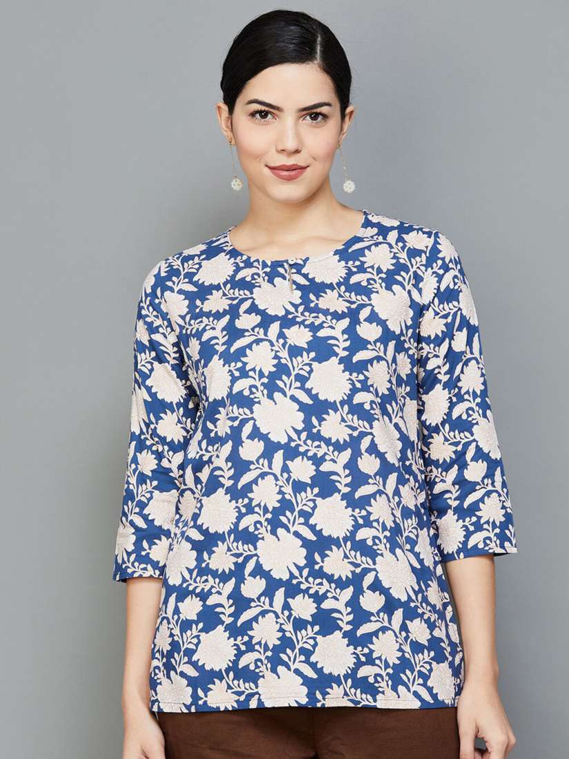 Buy Melange by Lifestyle Floral Printed Straight Kurti Kurtis for Women 25552102 Myntra