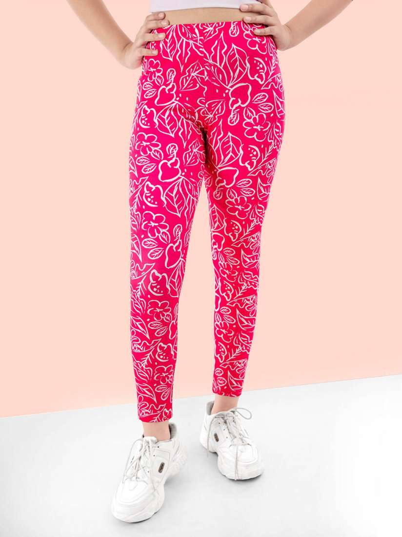 Buy Naughty Ninos Girls Skinny Fit Floral Printed Jeggings Jeggings for Girls 25553704 Myntra