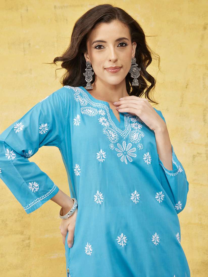 Myntra chikankari kurtas on sale