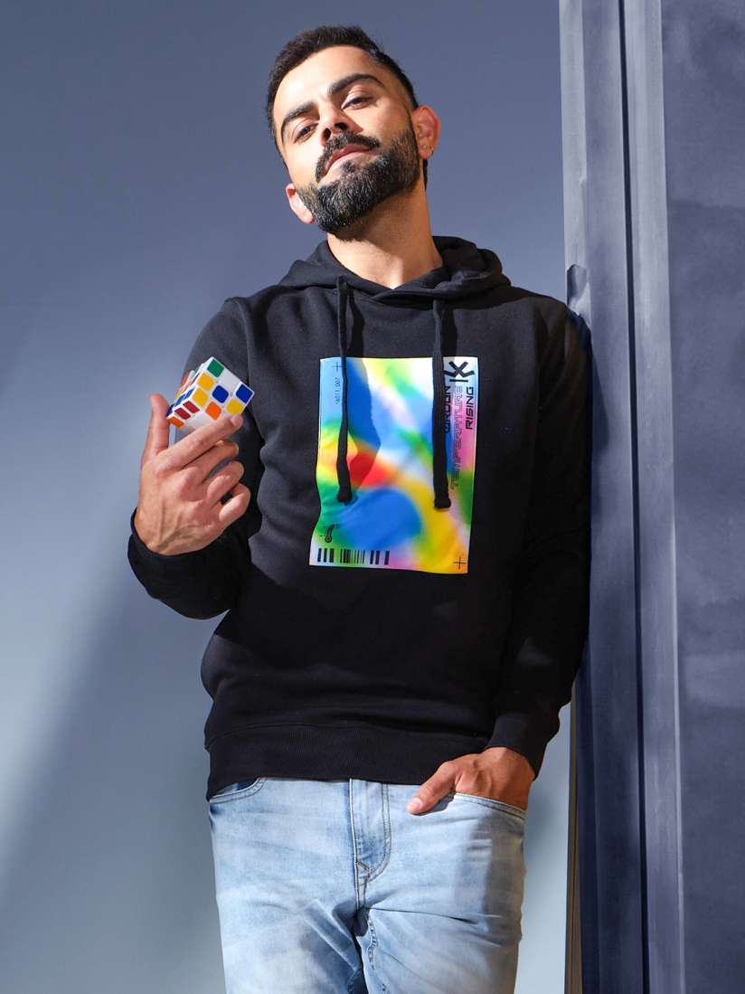 Buy WROGN Printed Hooded Sweatshirt Sweatshirts for Men 25558292 Myntra