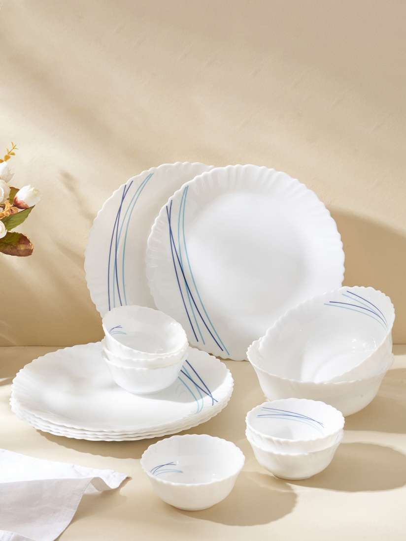 Buy Home Centre White 14 Pcs Printed Opalware Dinner Set Dinner Set for Unisex 25560440 Myntra