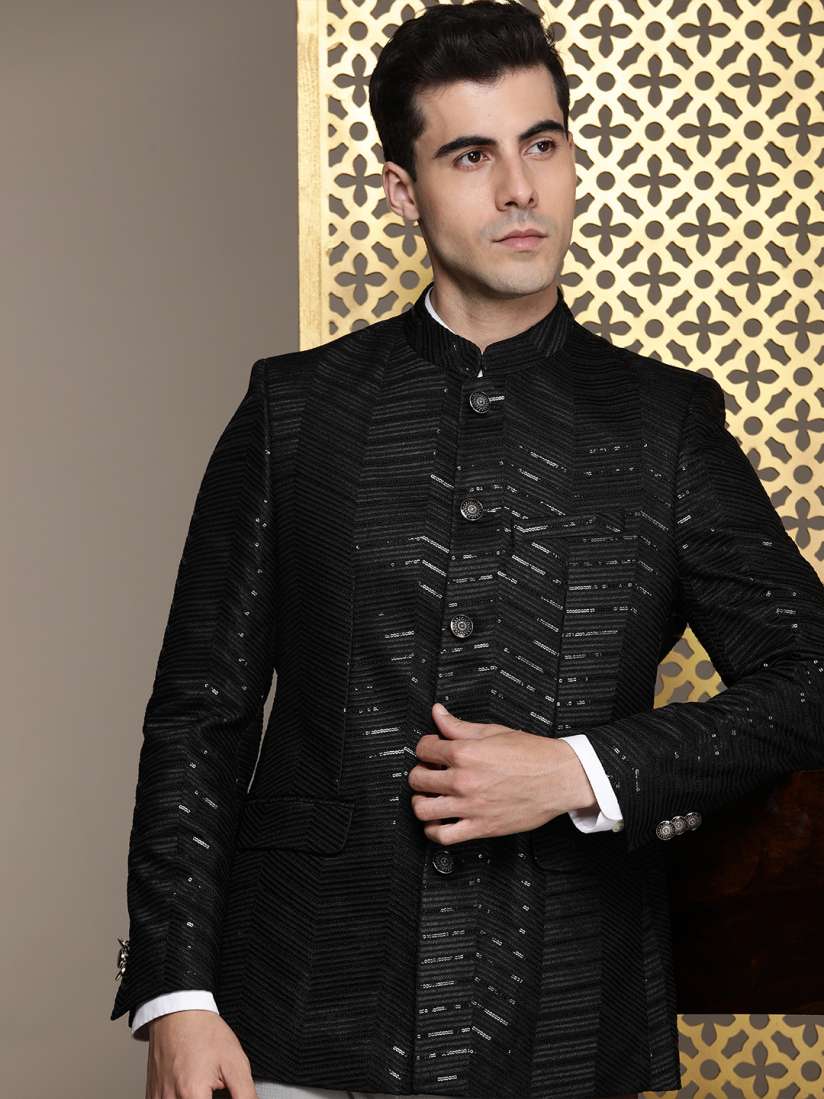 Buy House of Pataudi Men Sequinned Jashn Bandhgala Blazer Blazers for Men 25561968 Myntra