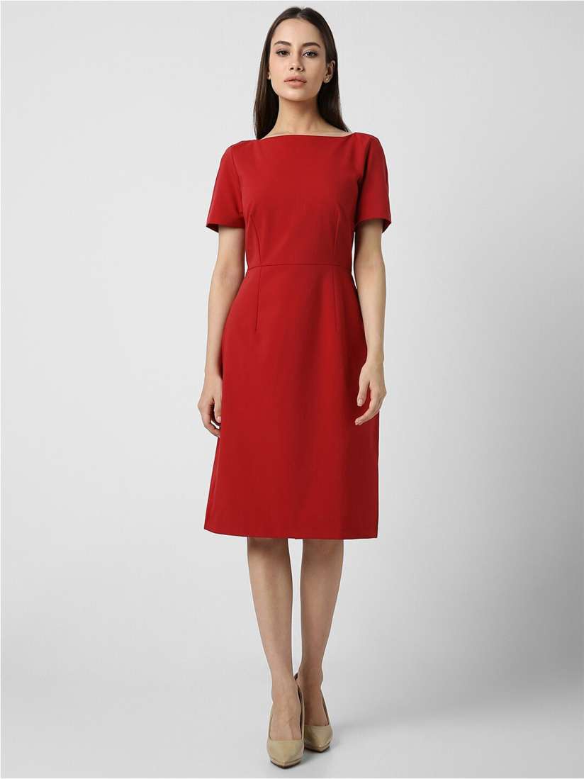 Buy Van Heusen Woman Boat Neck Formal Fit Flare Dress Dresses for Women 25562140 Myntra
