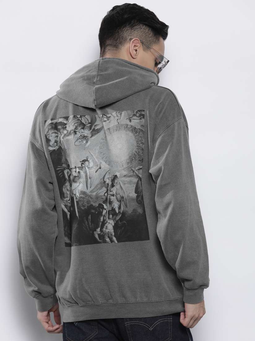Boohooman grey hoodie clearance