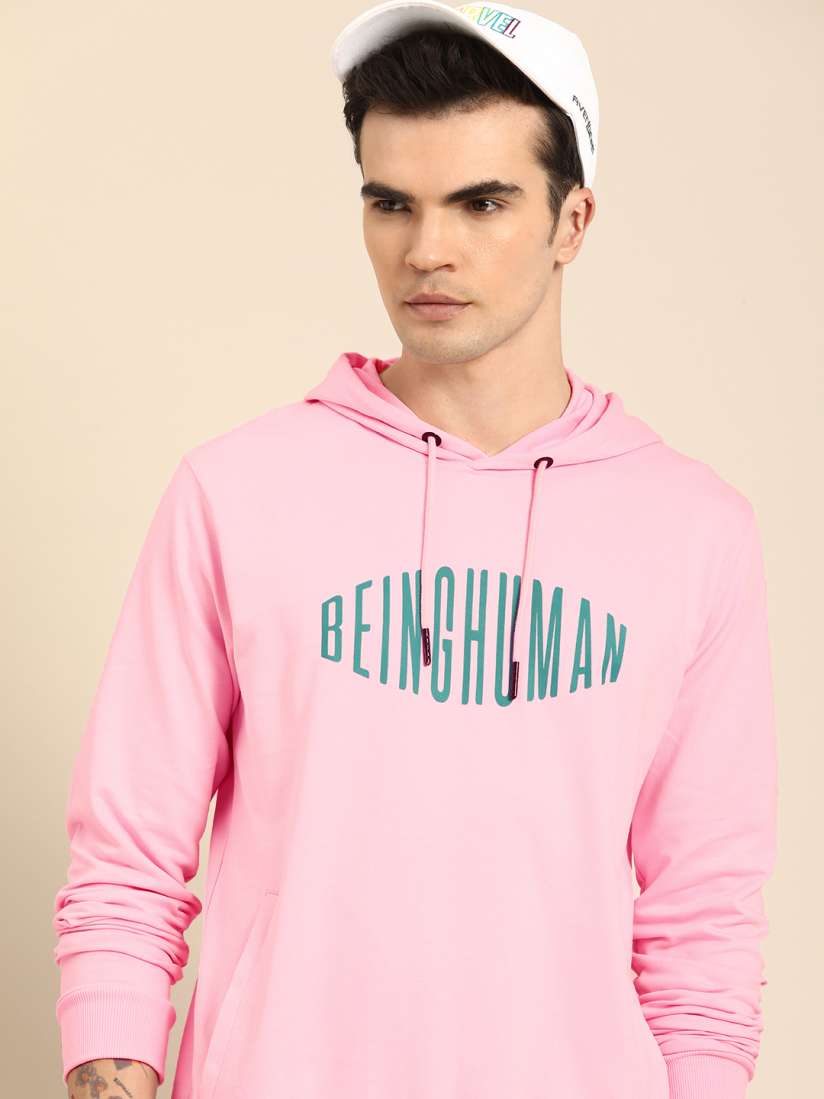 Buy Being Human Men Brand Logo Print Hooded Pure Cotton Sweatshirt Sweatshirts for Men 25564354 Myntra