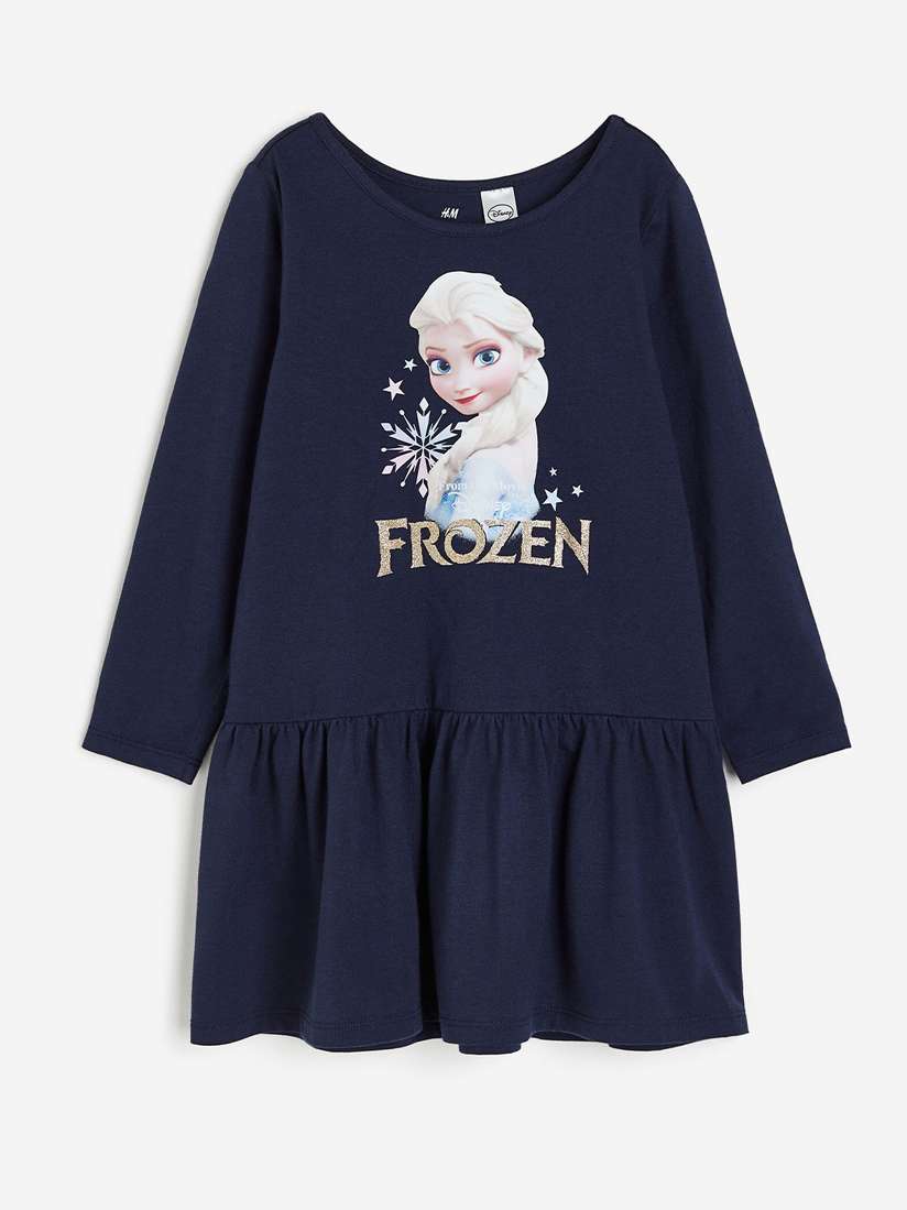 Buy H\u0026M Girls Elsa Patterned Cotton Dress - Dresses for Girls 25566048 |  Myntra