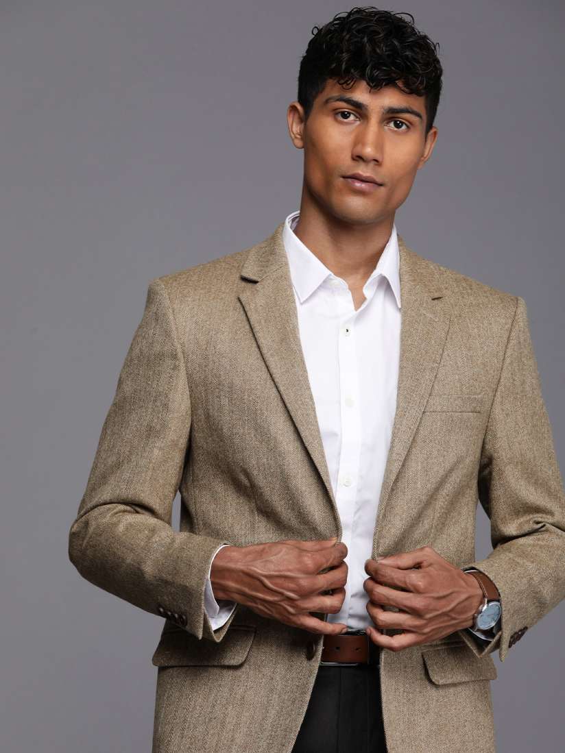 Buy Louis Philippe Self Design Tailored Fit Single Breasted Formal Blazer Blazers for Men 25567678 Myntra