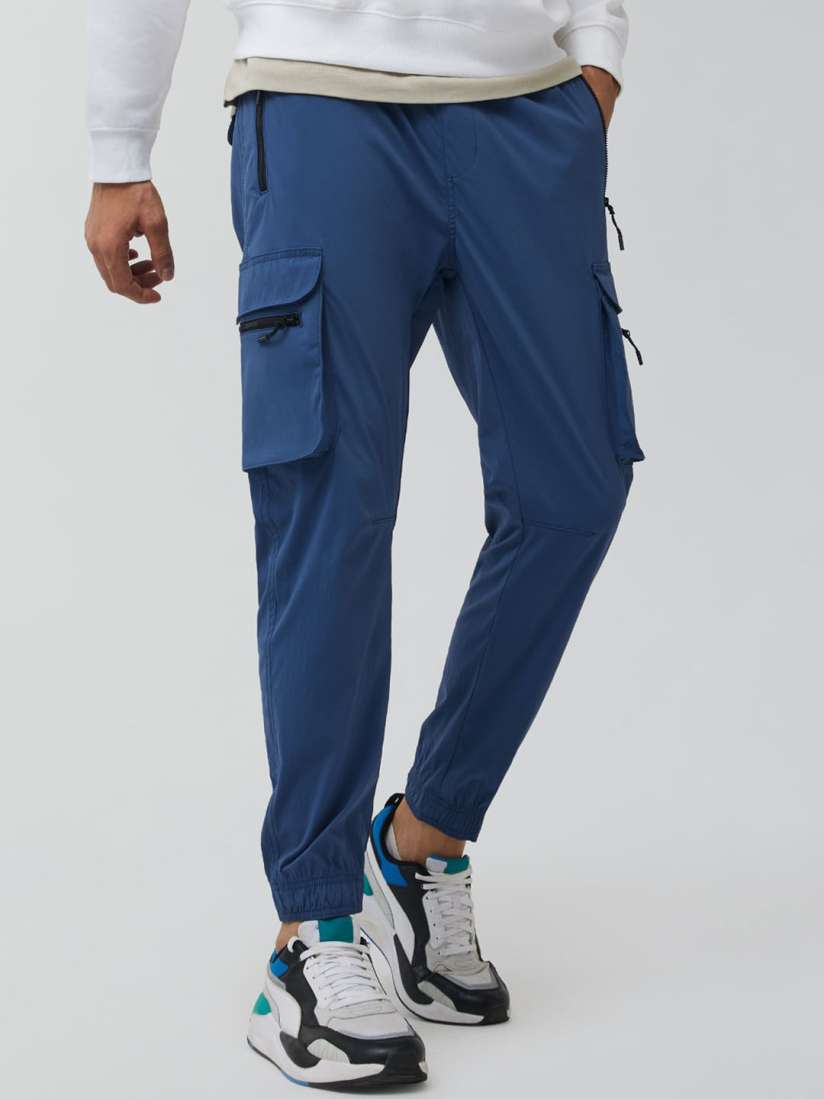 Buy XYXX Men Skinny Fit Solid Yale Blue Cargo Joggers Track Pants for Men 25568324 Myntra