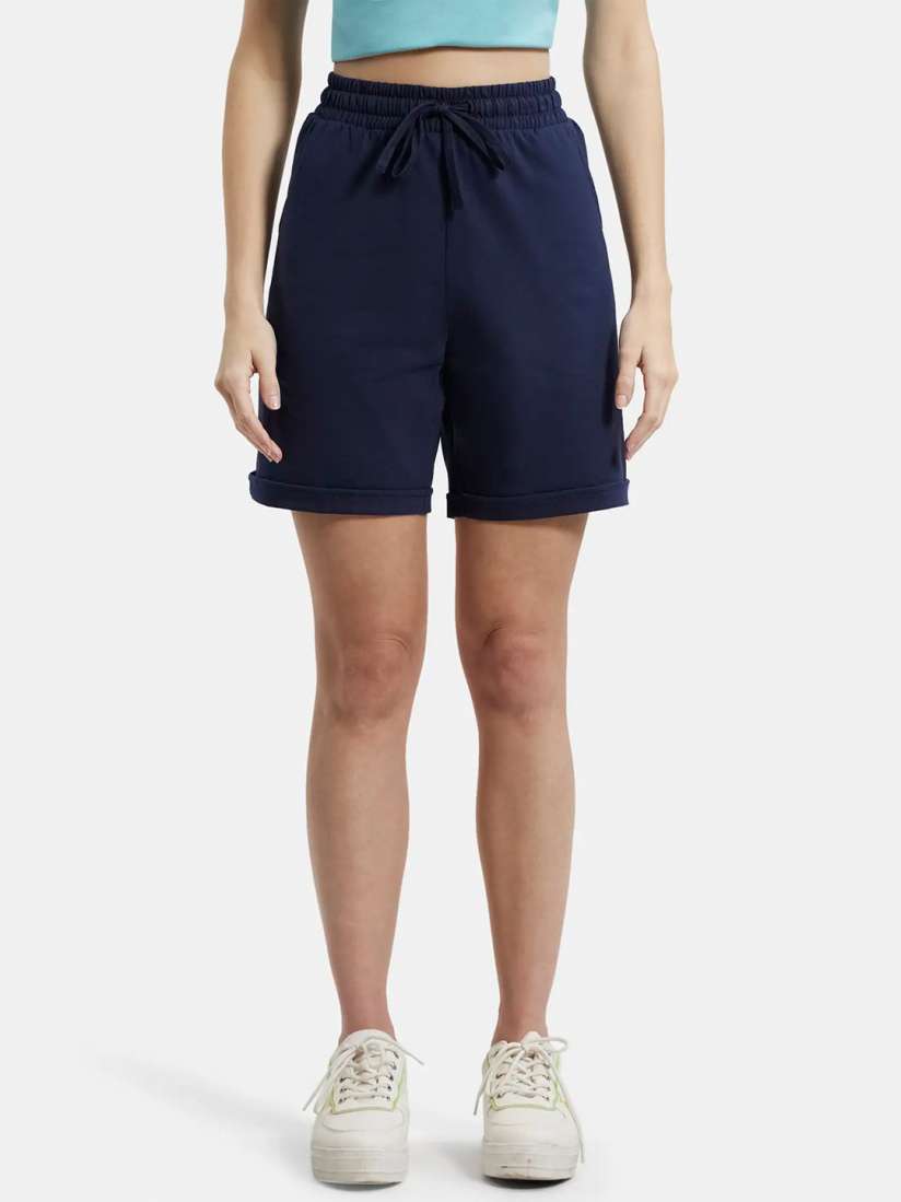 Buy Jockey Super Combed Cotton Rich Regular Fit Shorts with Side Pockets AW23 Shorts for Women 25570430 Myntra