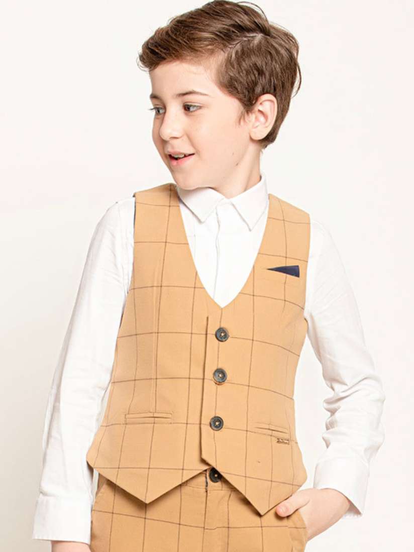 Buy One Friday Boys Check Waistcoat Waistcoat for Boys 25570736 Myntra