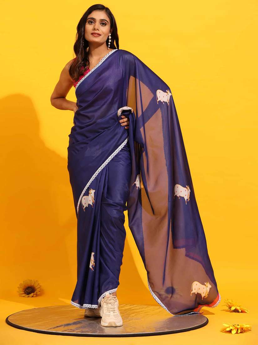 Buy Silk Land Pichwai Soft Silk Printed Saree Sarees for Women 25573616 Myntra