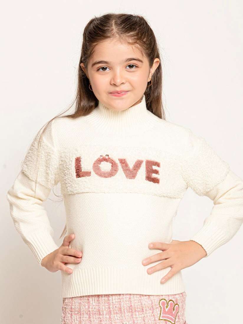 Girls fuzzy pullover clearance