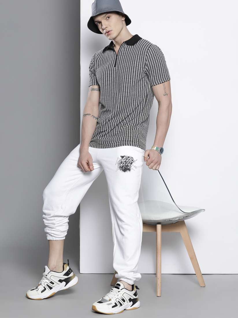 Buy boohooMAN Printed Detail Joggers Track Pants for Men 25589616 Myntra