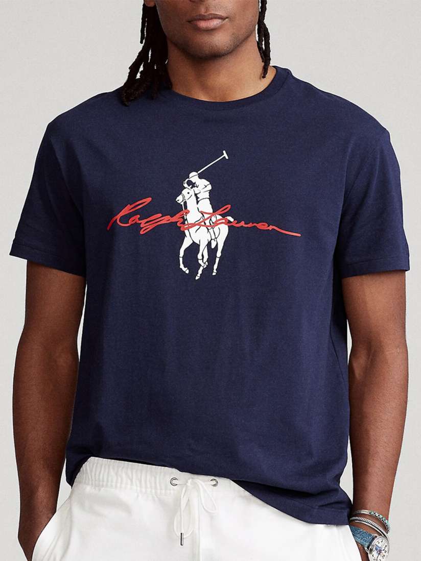 Buy Polo Ralph Lauren Classic Fit Big Pony Logo Jersey Pure Cotton T shirts Tshirts for Men 25590944 Myntra