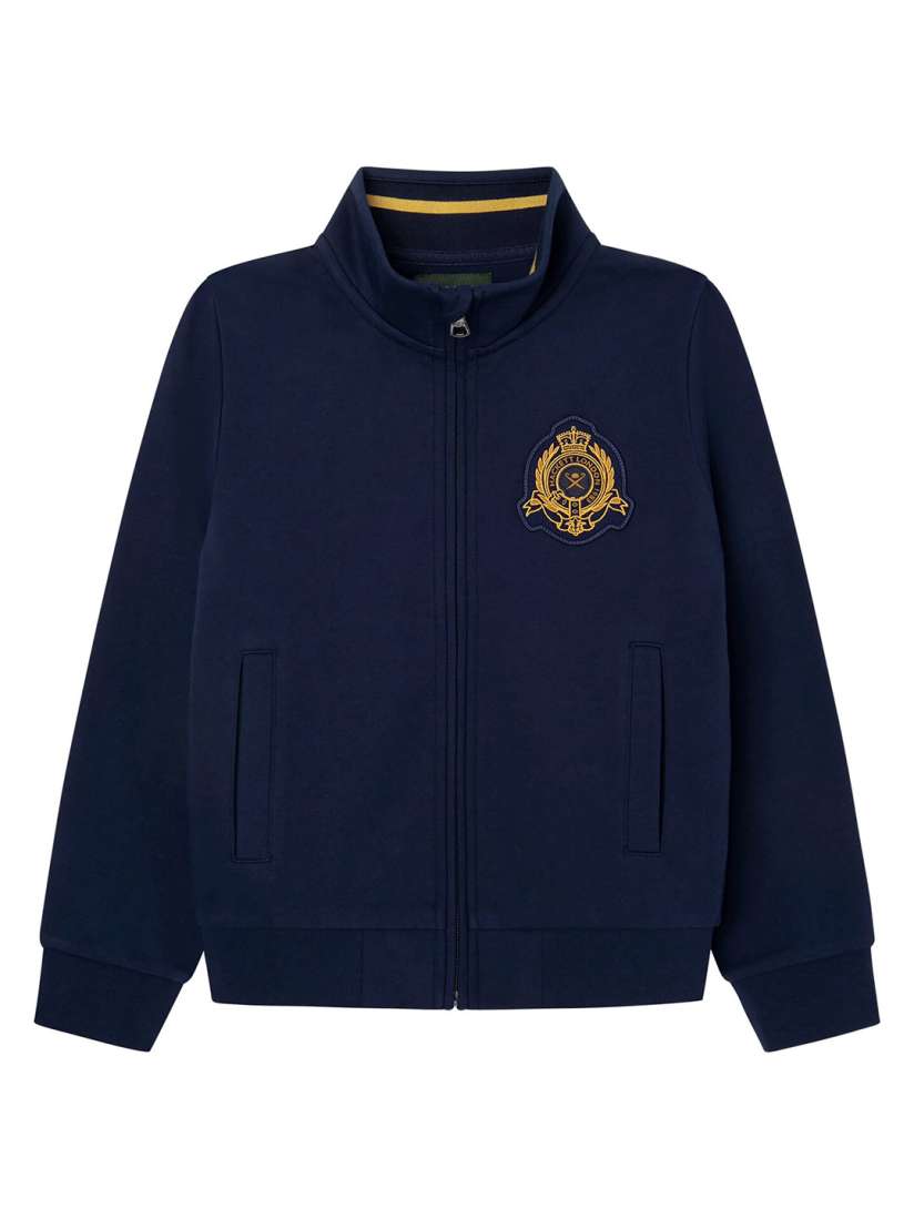 Buy HACKETT LONDON Boys Crest Logo Front Open Pure Cotton Sweatshirt Sweatshirts for Boys 25591310 Myntra