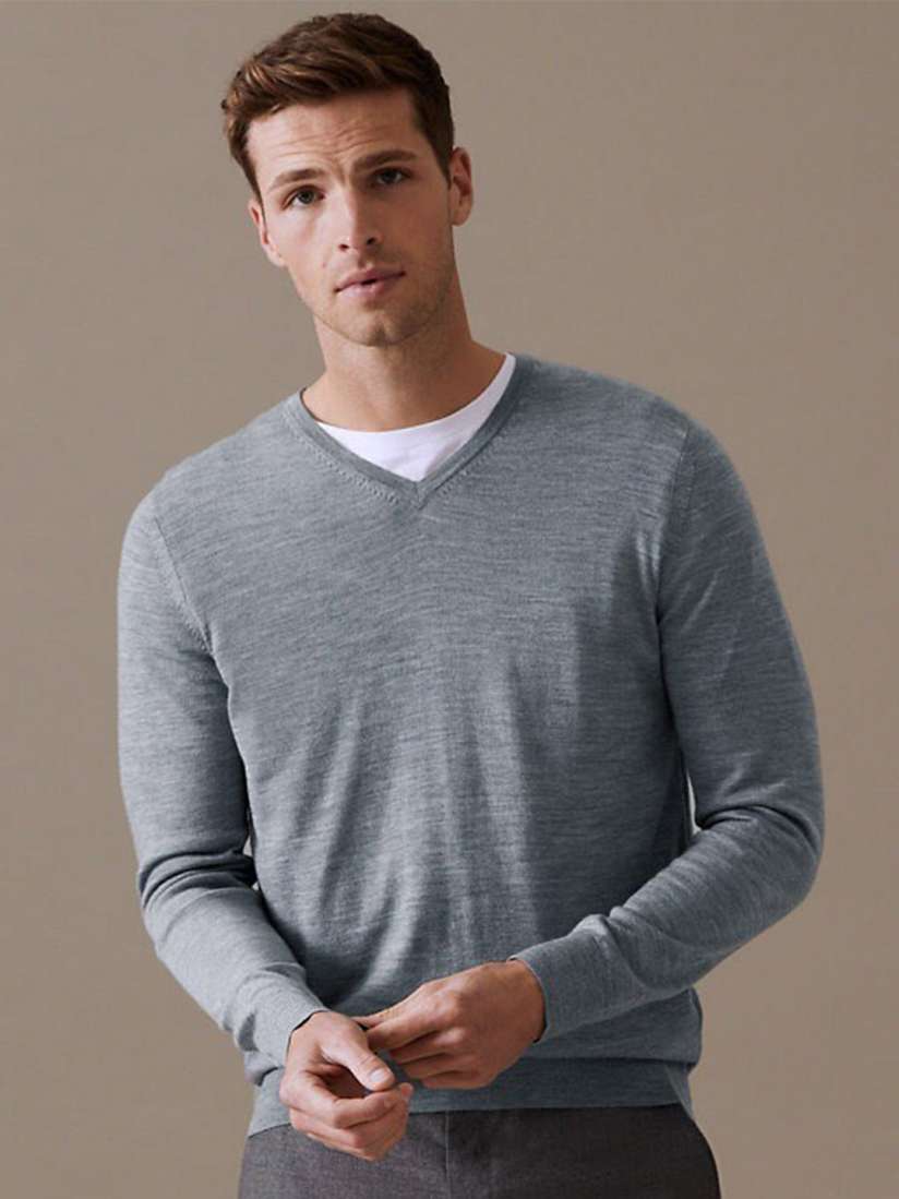 Marks and spencer v neck jumper mens clearance