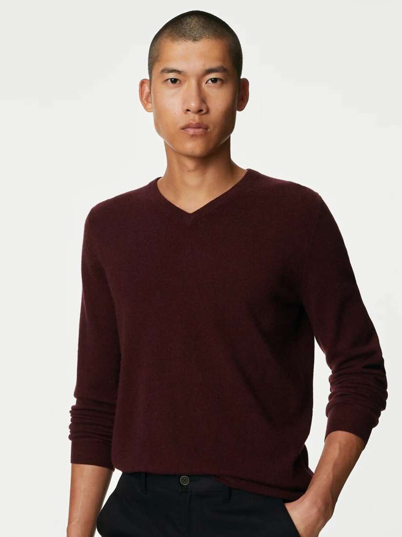 Buy Marks Spencer V Neck Cashmere Pullover Sweater Sweaters for Men 25595378 Myntra
