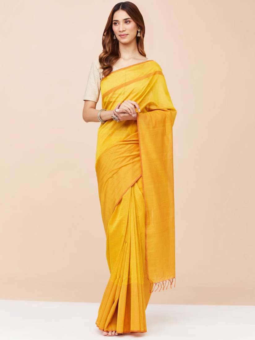 Buy Fabindia Striped Silk Cotton Saree Sarees for Women 25597994 Myntra