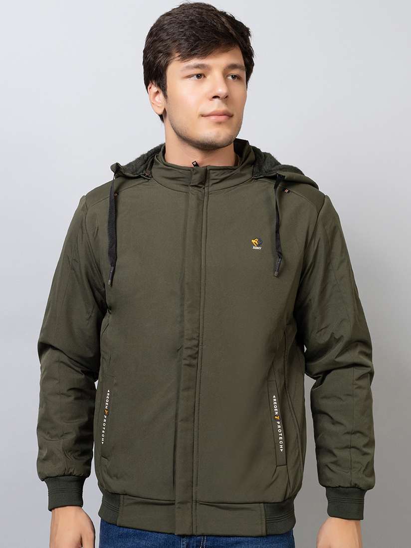 Fur Trimmed Mens Bomber Jacket With Fur Hood PAJAR Lucas Men's