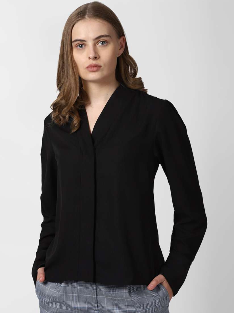 Buy Van Heusen Woman Collarless Casual Shirt Shirts for Women 25604500 Myntra