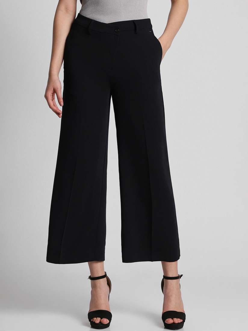 Buy Allen Solly Woman Mid Rise Cropped Culottes Trousers Trousers for Women 25606418 Myntra