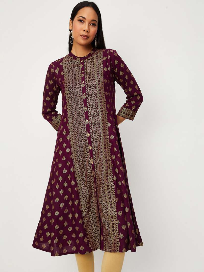 Buy max Ethnic Motifs Printed A Line Kurta Kurtas for Women 25608002 Myntra