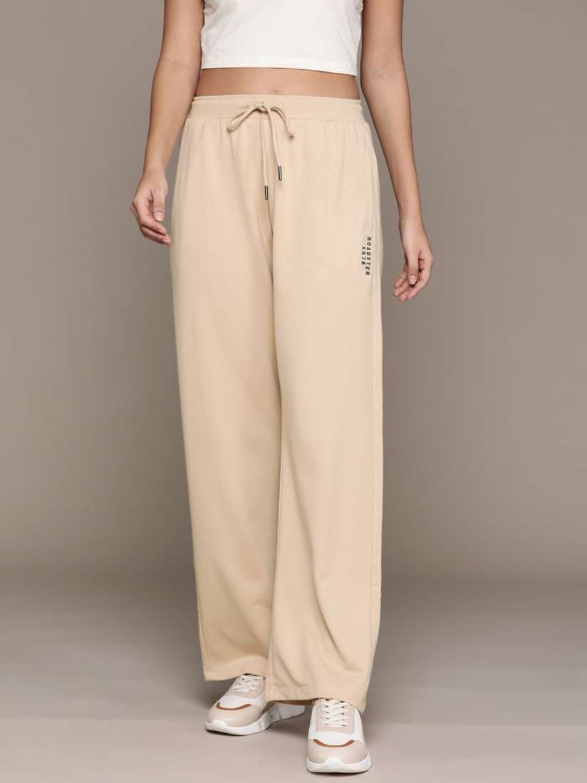 Buy Roadster Women Solid Regular Fit Track Pants Track Pants for Women 25608384 Myntra