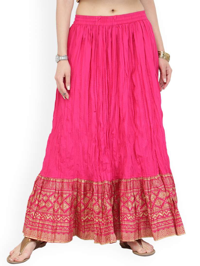 Buy Varanga Geometric Printed Flared Pure Cotton Maxi Skirt Skirts for Women 25609336 Myntra