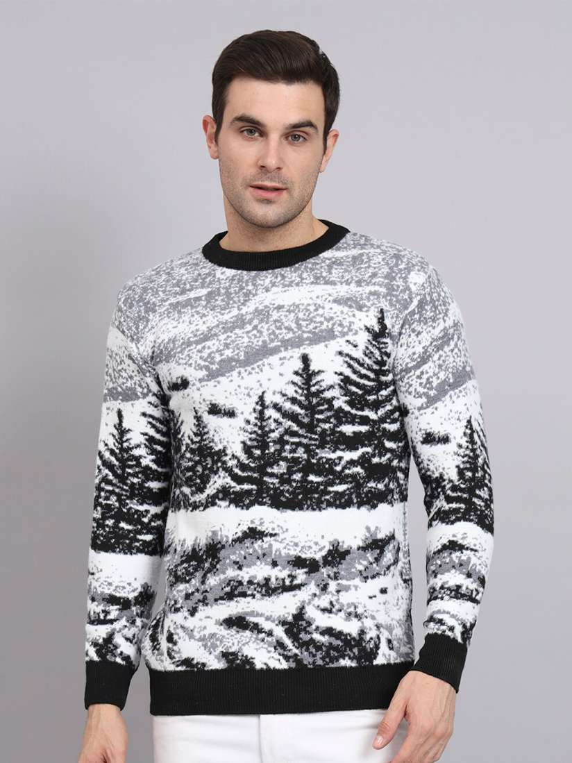 Buy eWools Tropical Printed Wool Pullover Sweater Sweaters for Men 25614316 Myntra