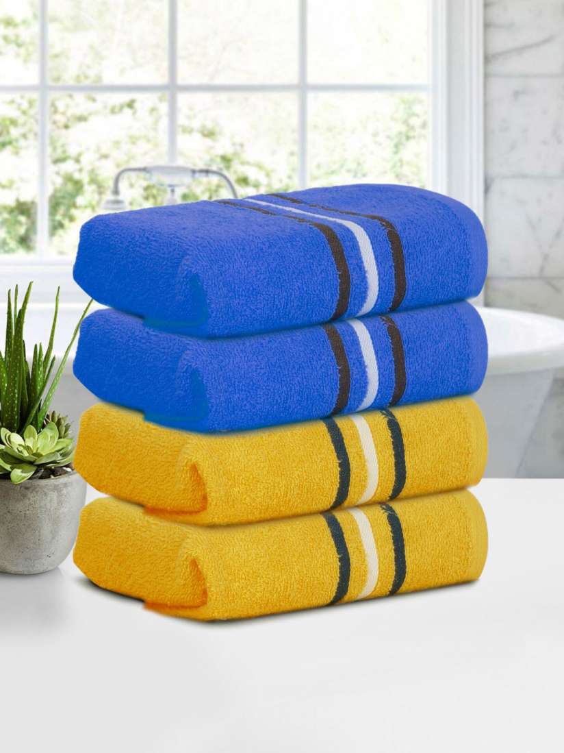 Yellow and blue hand towels online